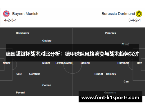 德国超级杯战术对比分析：德甲球队风格演变与战术趋势探讨