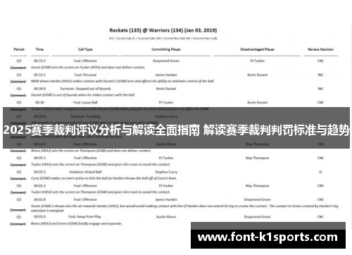 2025赛季裁判评议分析与解读全面指南 解读赛季裁判判罚标准与趋势